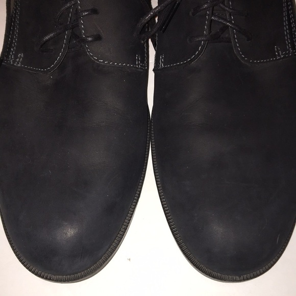 ECCO Men’s Black Suede Oxford Lace up Shock Point Heel main image 9